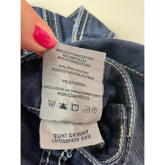 Silver Jeans Co Suki Skinny Dark Wash Mid Rise Denim Jeans W27 L31 L9113SSR409 - Picture 11 of 16